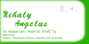 mihaly angelus business card